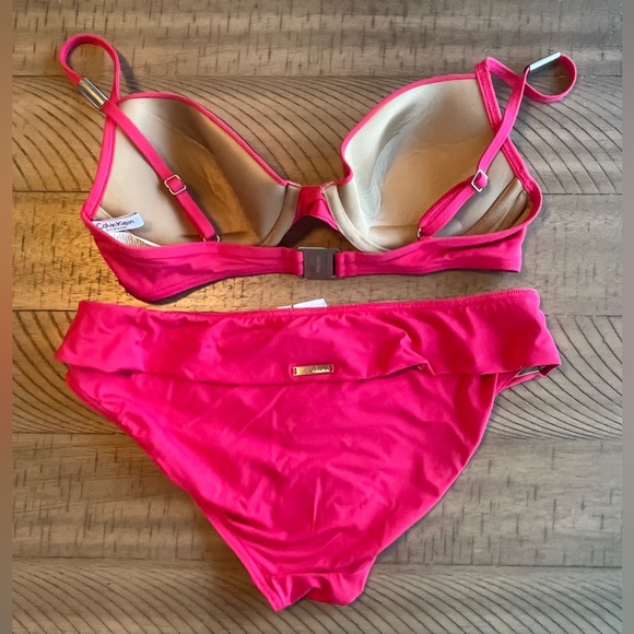 Calvin Klein Pink Bikini Set 34D/L - Picture 5 of 7